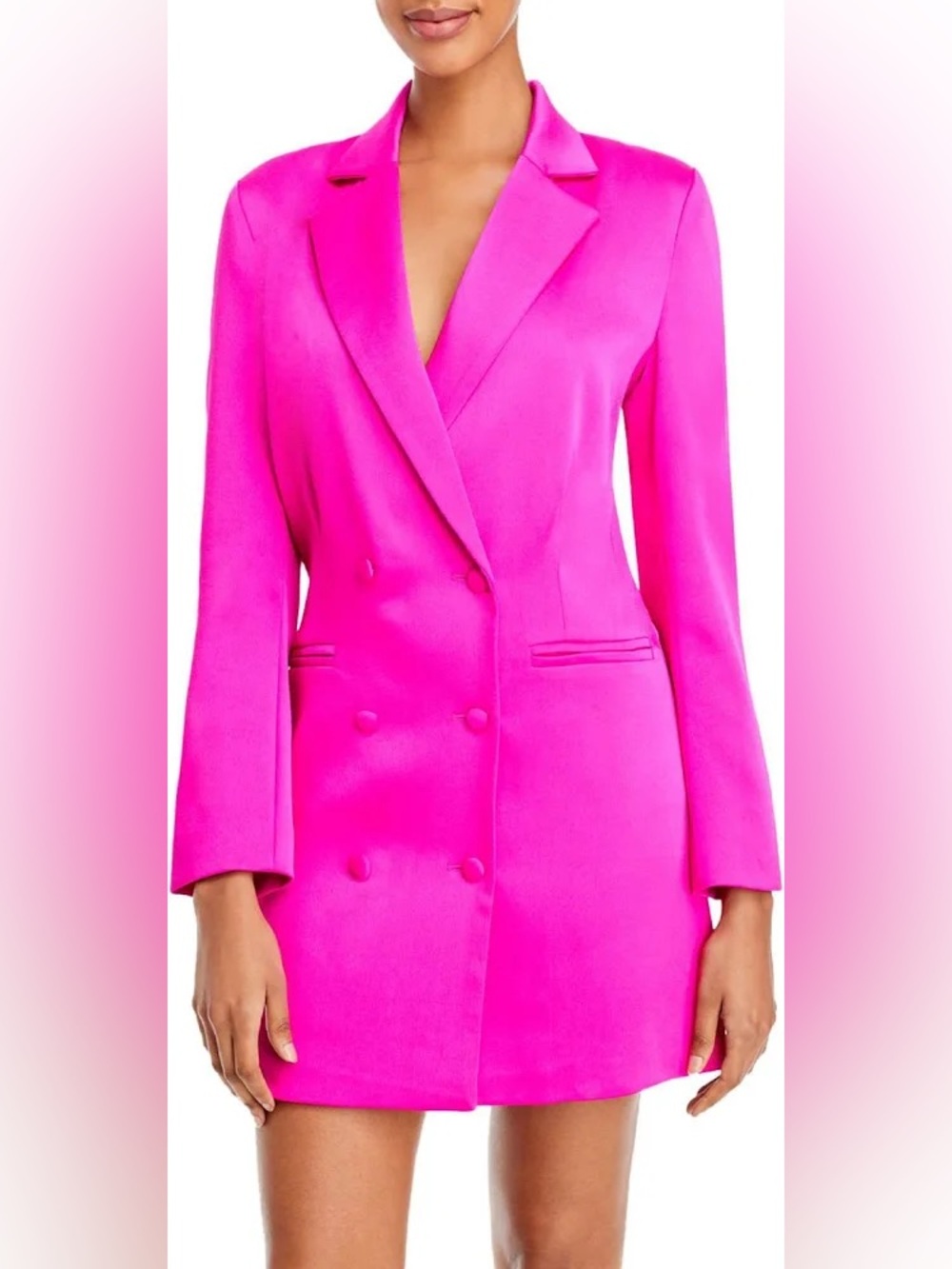 Lucy Paris Two Button Hot Pink Blazer Dress NWT M